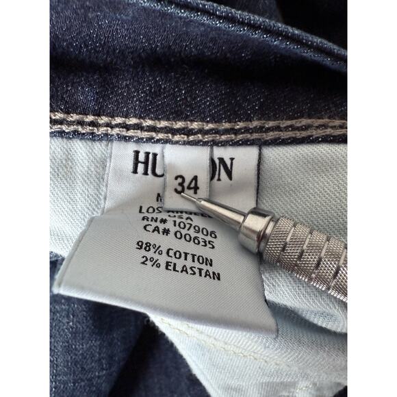 HUDSON Jeans Womens 34x33 Blue Beth Baby Boot Bootcut Tall Stretch Flap Pockets - Picture 7 of 11